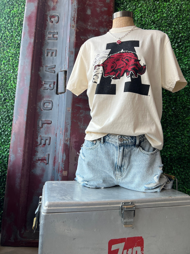 Red & Black 1964 Hogs graphic tee - Main Street Threads