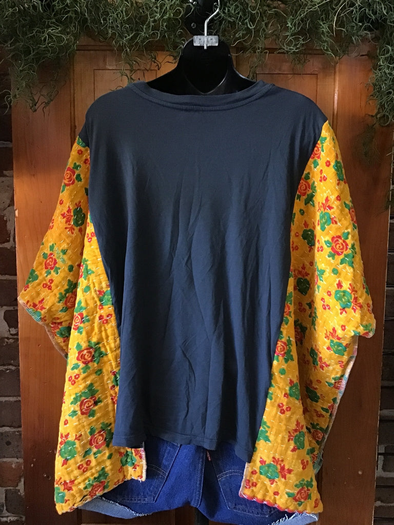 Rolling Stones Music Explosion kantha poncho - Main Street Threads