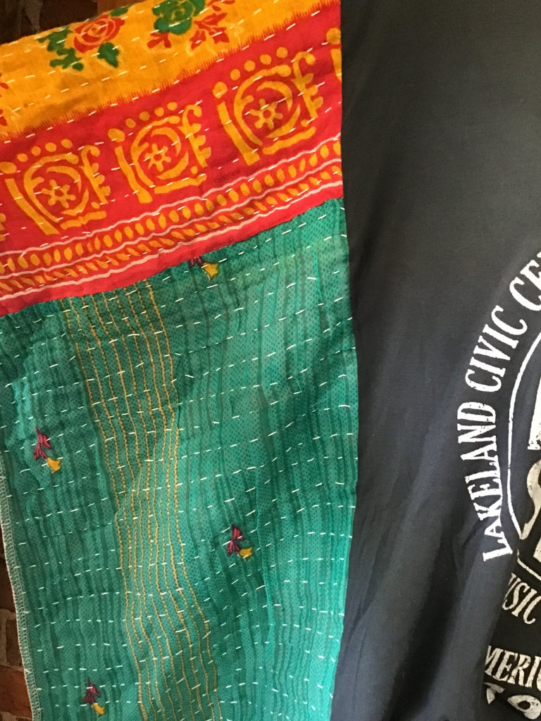 Rolling Stones Music Explosion kantha poncho - Main Street Threads
