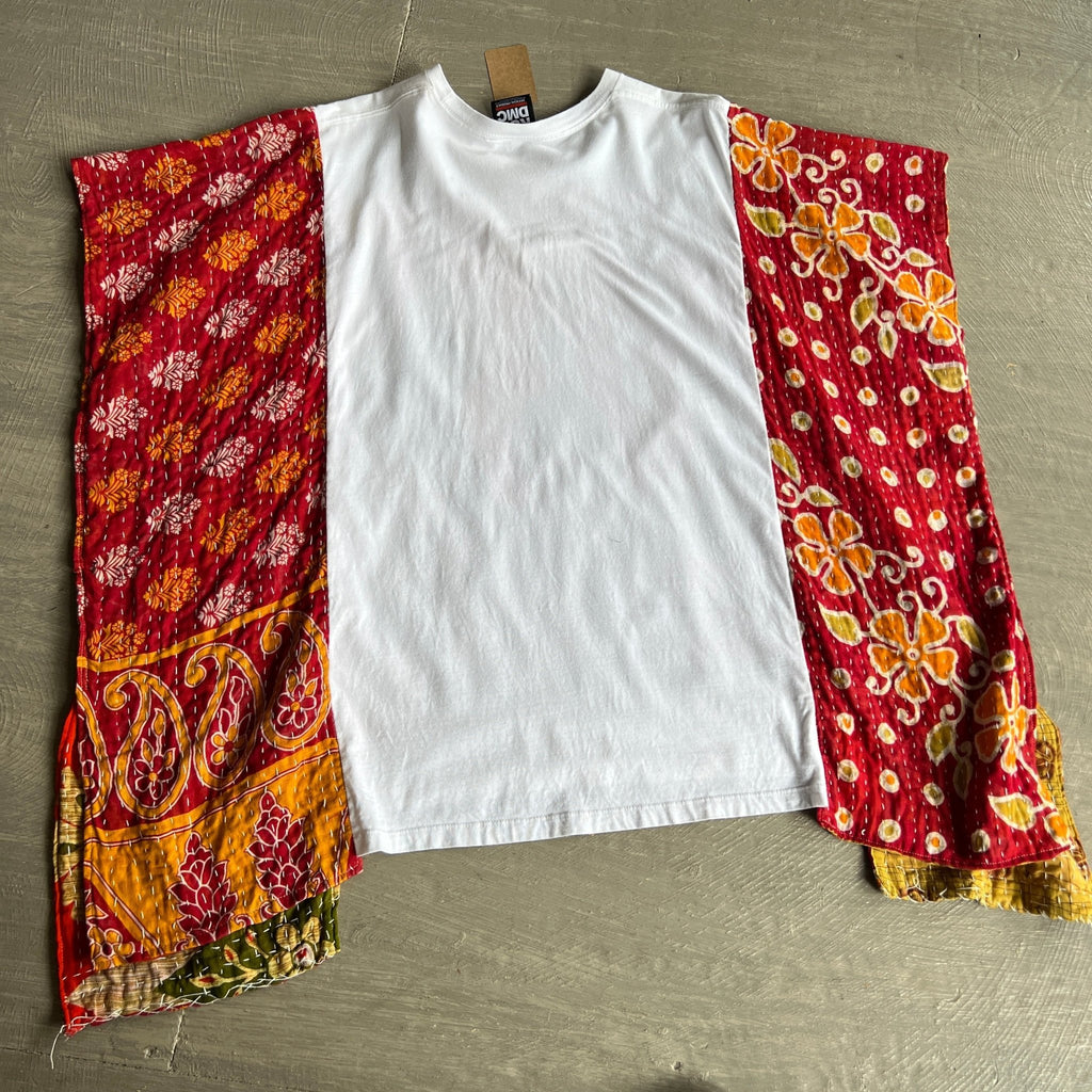 Run DMC upcycled kantha poncho - Main Street Threads