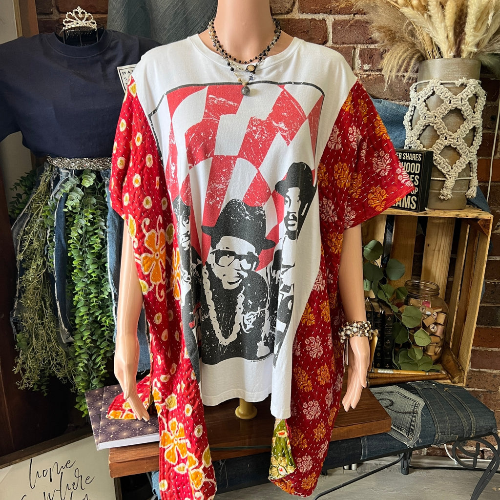 Run DMC upcycled kantha poncho - Main Street Threads