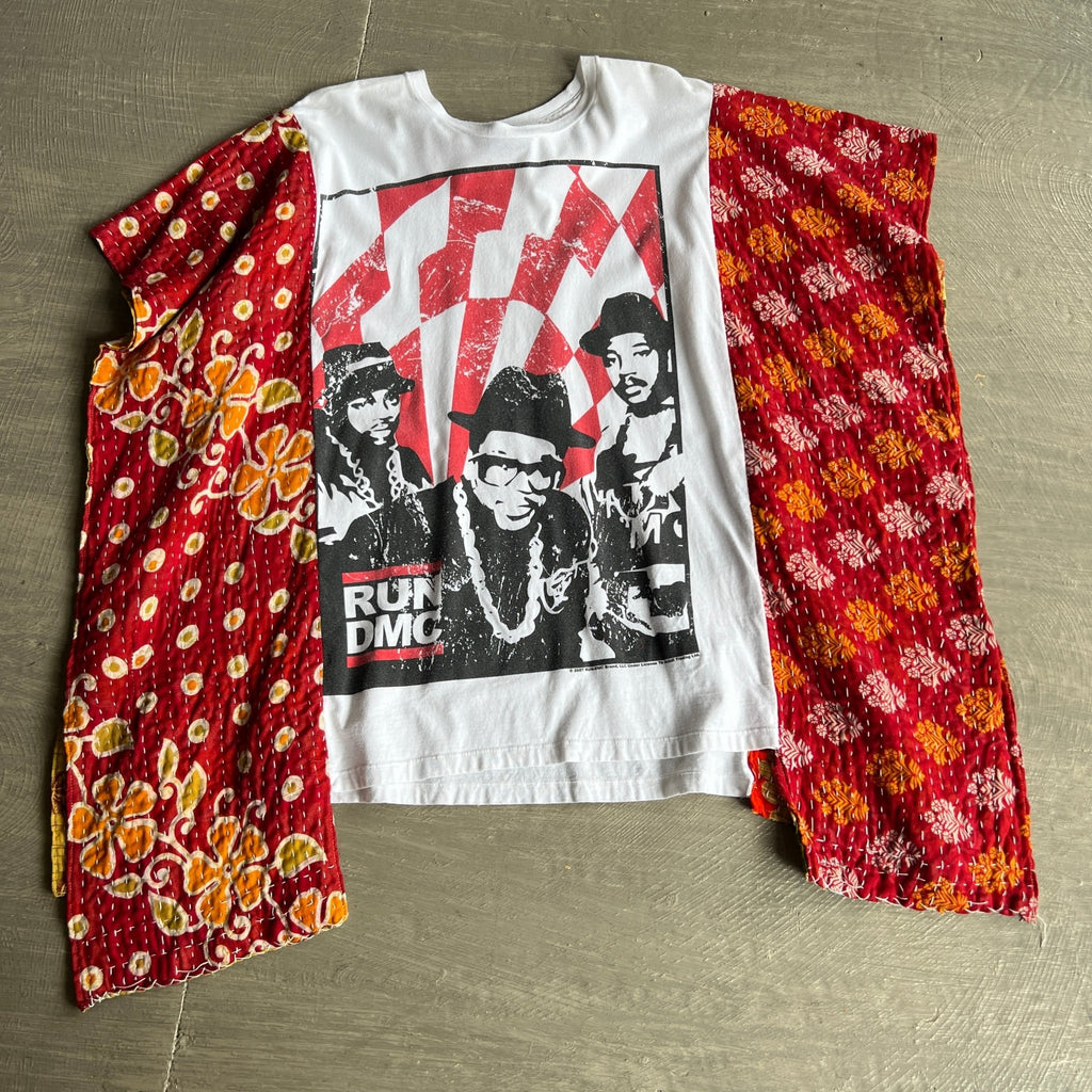 Run DMC upcycled kantha poncho - Main Street Threads
