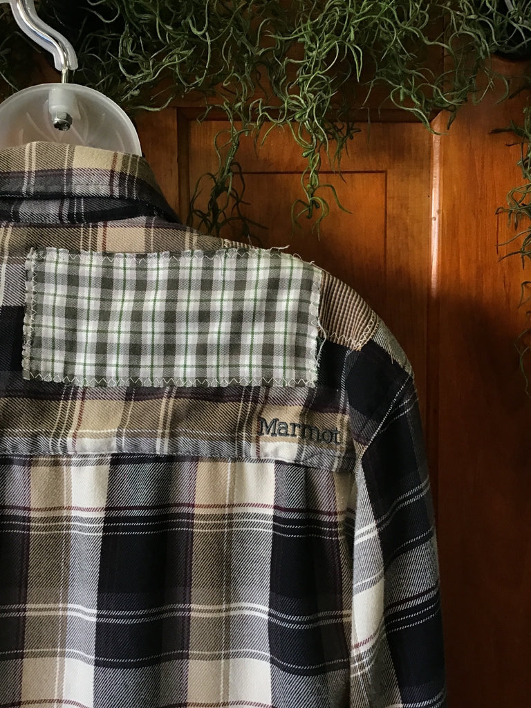 Simple Patchwork Upcycled Plaid Flannel - Main Street Threads