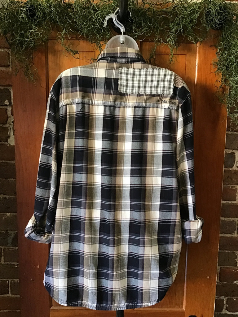 Simple Patchwork Upcycled Plaid Flannel - Main Street Threads