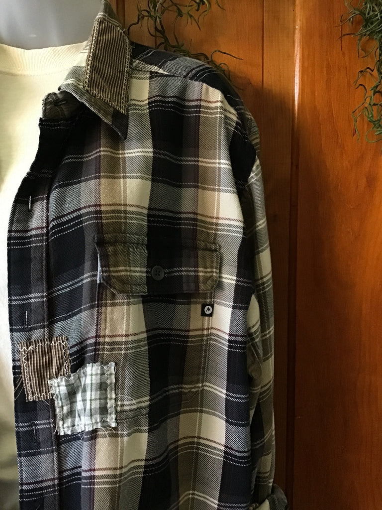 Simple Patchwork Upcycled Plaid Flannel - Main Street Threads