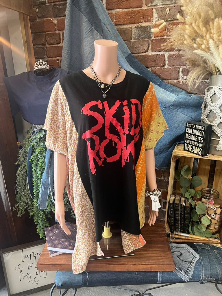 Skid Row upcycled kantha poncho - Main Street Threads