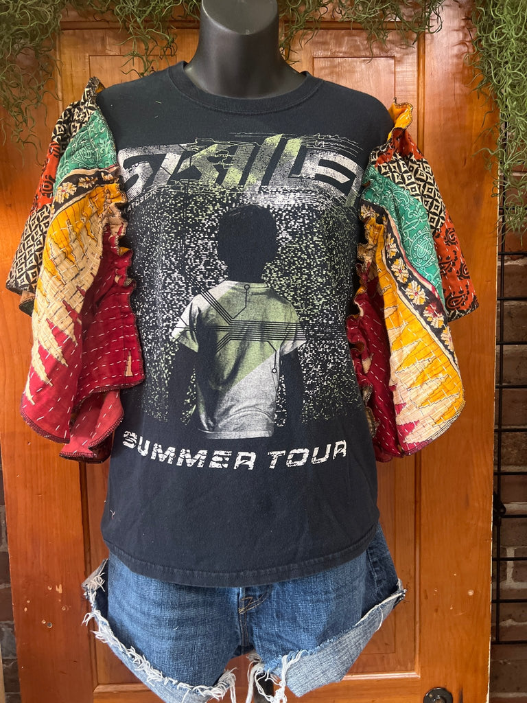 SKILLET butterfly sleeves kantha tee - Main Street Threads