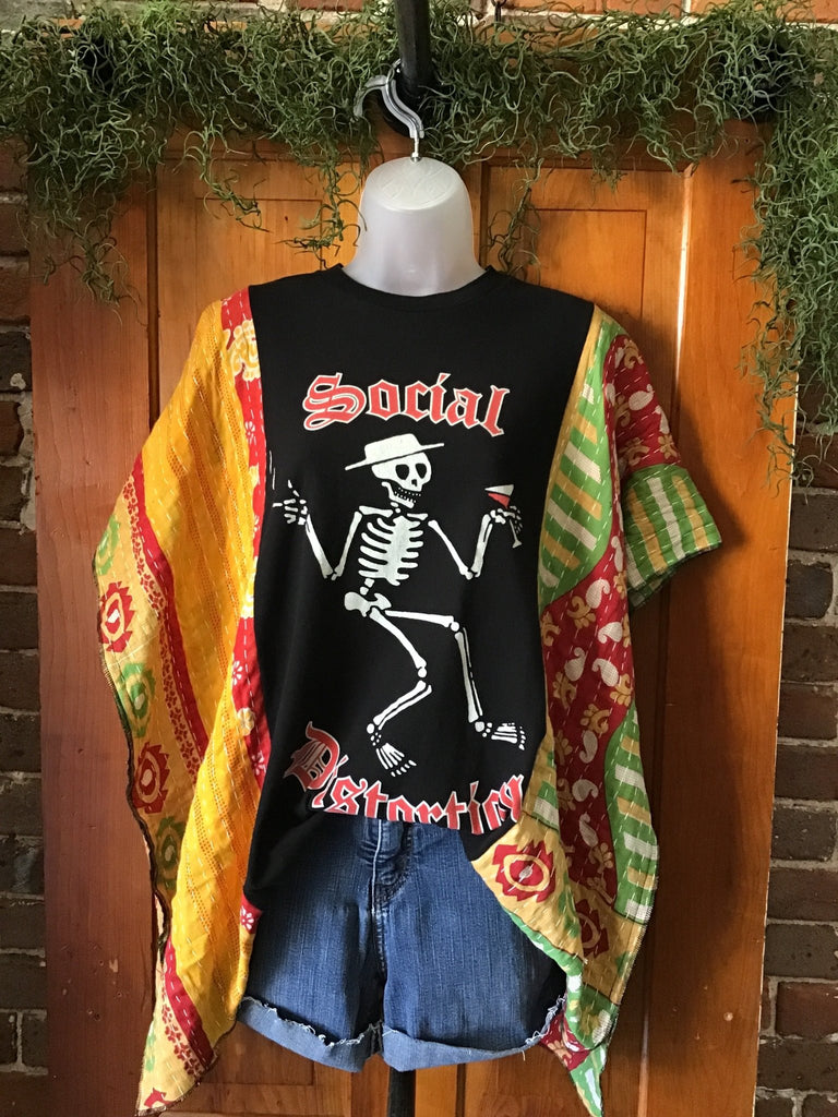 Social Distortion kantha poncho - Main Street Threads