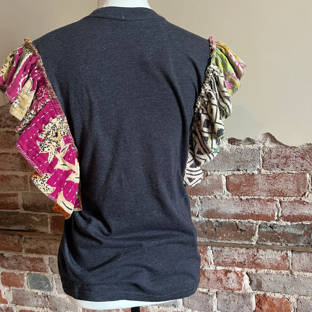 Sublime Concert Kantha ruffle sleeves festival tee - Main Street Threads