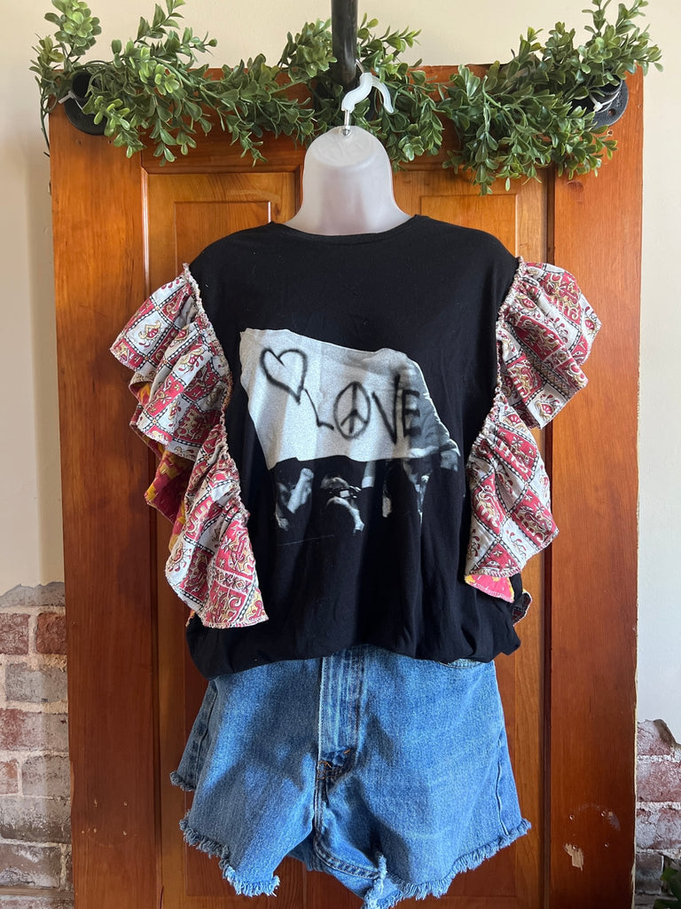 Sugarland kantha ruffle tee - Main Street Threads