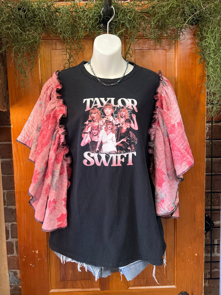 Taylor Swift butterfly sleeves kantha tee - Main Street Threads