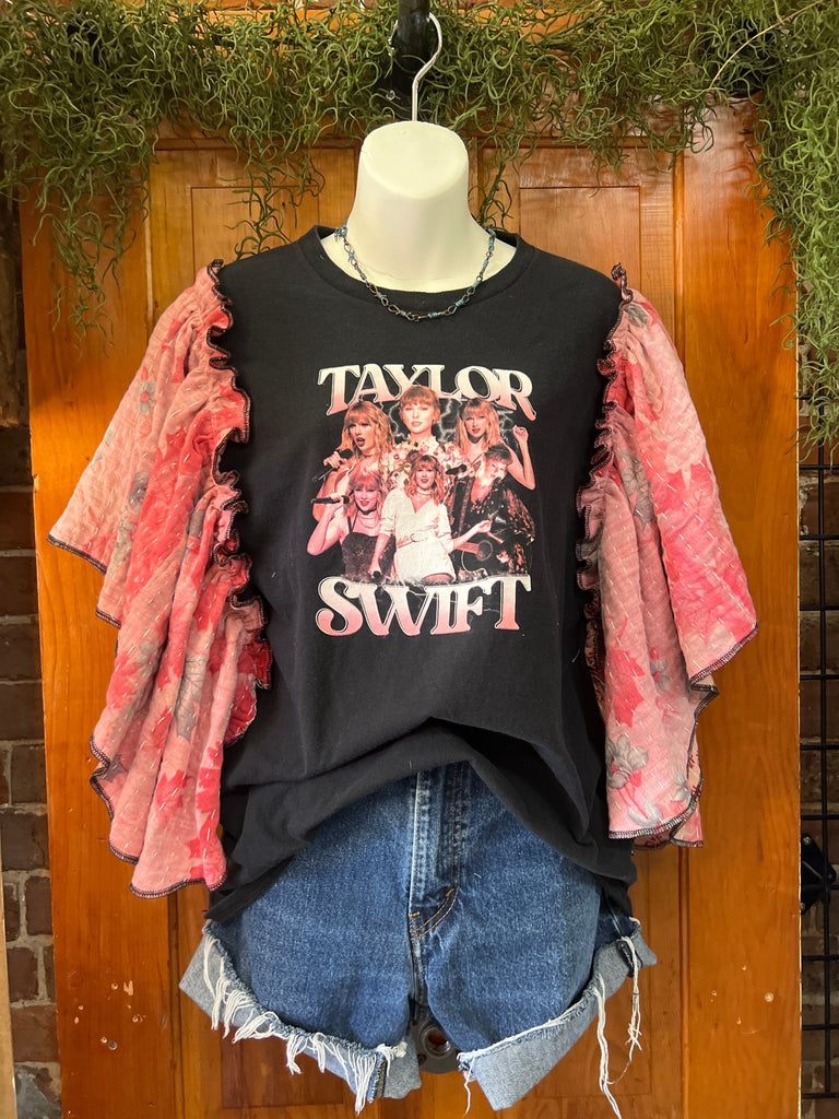 Taylor Swift butterfly sleeves kantha tee - Main Street Threads