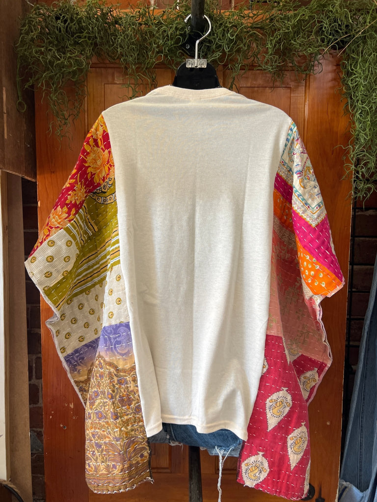 "That Guy and his truck" multi - pattern kantha poncho - Main Street Threads