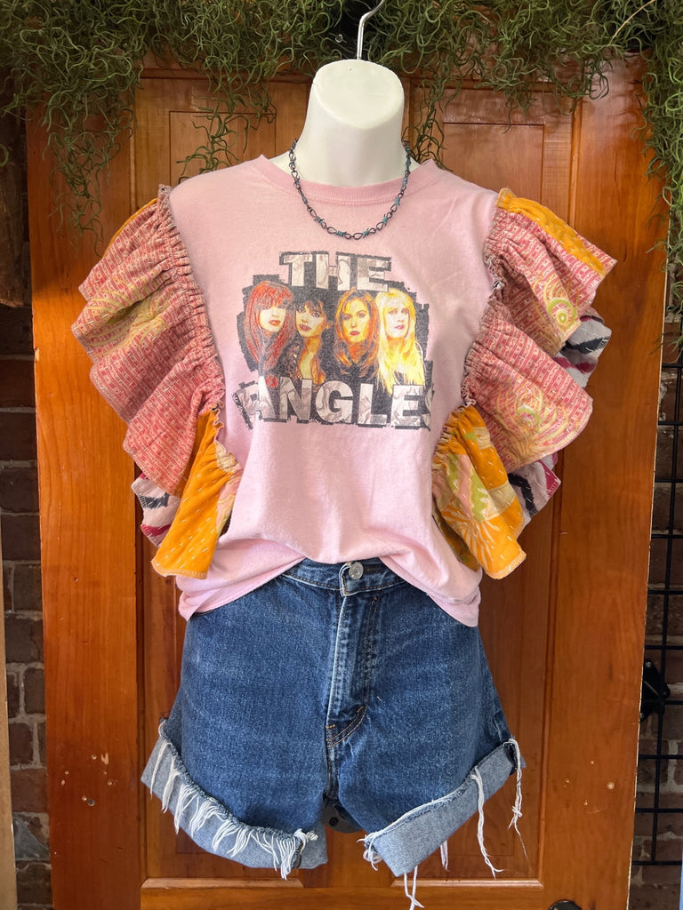 The Bangles ruffle sleeves kantha tee - Main Street Threads