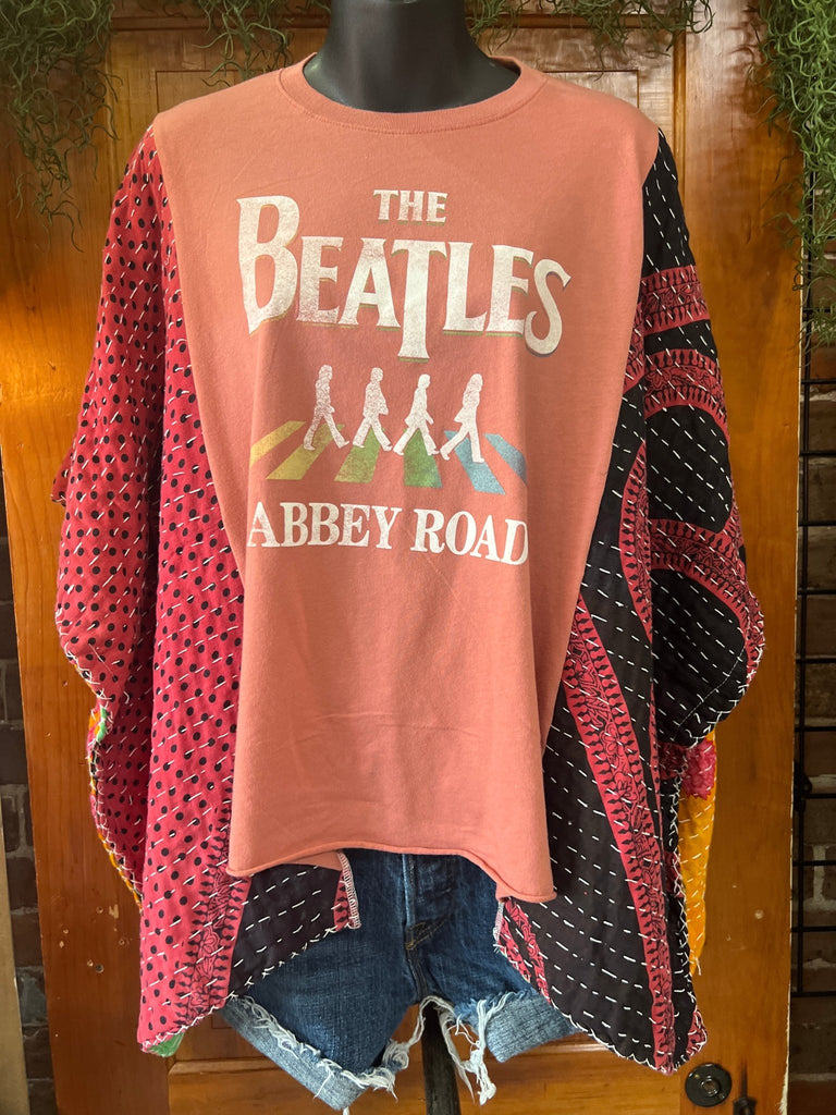 The Beatles Abbey Road kantha poncho - Main Street Threads