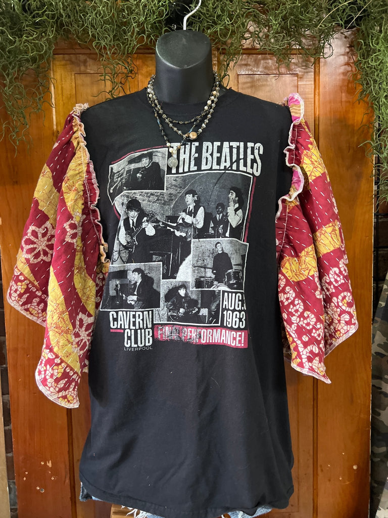 The Beatles cavern club butterfly sleeves kantha tee - Main Street Threads