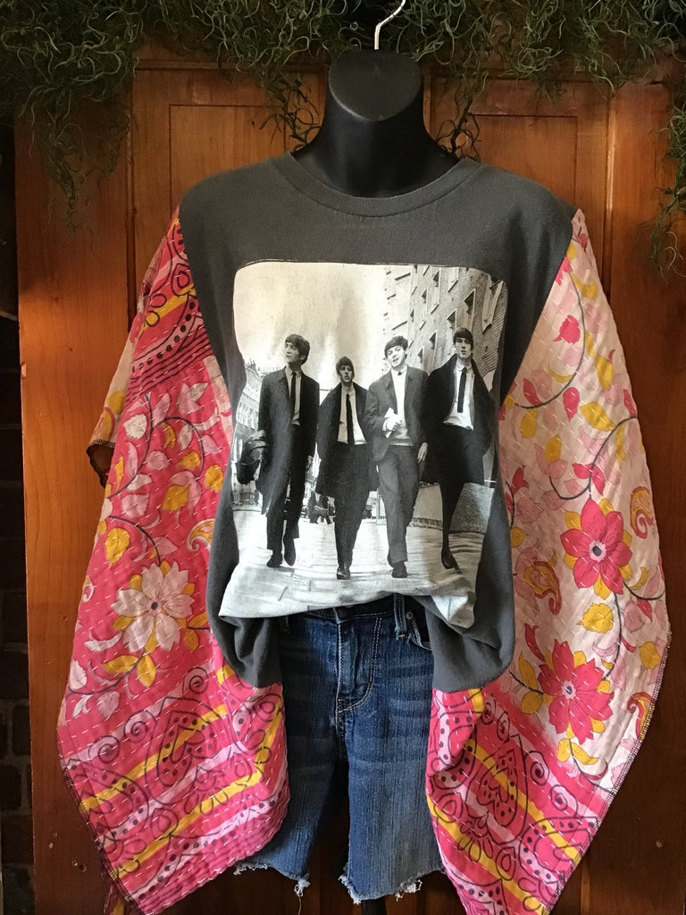 The Beatles kantha poncho - Main Street Threads