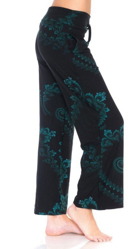 The perfect pajama pants - blue damask - Main Street Threads