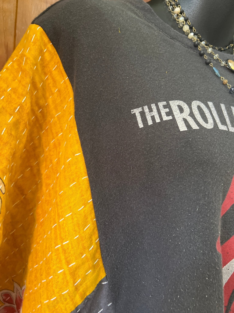 The Rolling Stone’s 1975 US Tour kantha poncho - Main Street Threads
