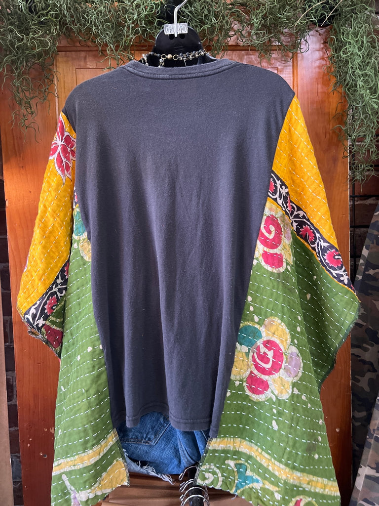 The Rolling Stone’s 1975 US Tour kantha poncho - Main Street Threads