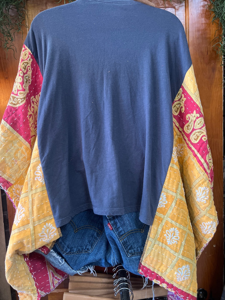 The Rolling Stone’s EST 1962 kantha poncho - Main Street Threads