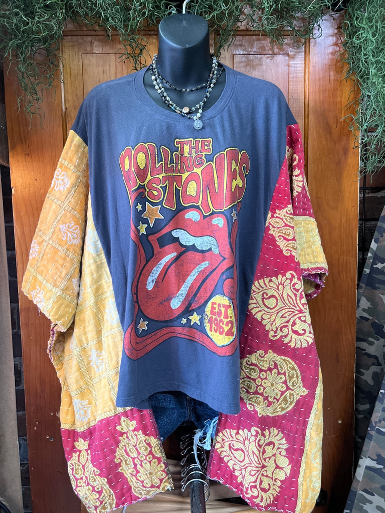 The Rolling Stone’s EST 1962 kantha poncho - Main Street Threads