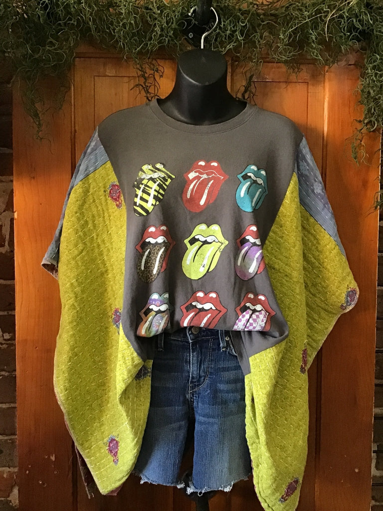 The Rolling Stones kantha poncho - Main Street Threads