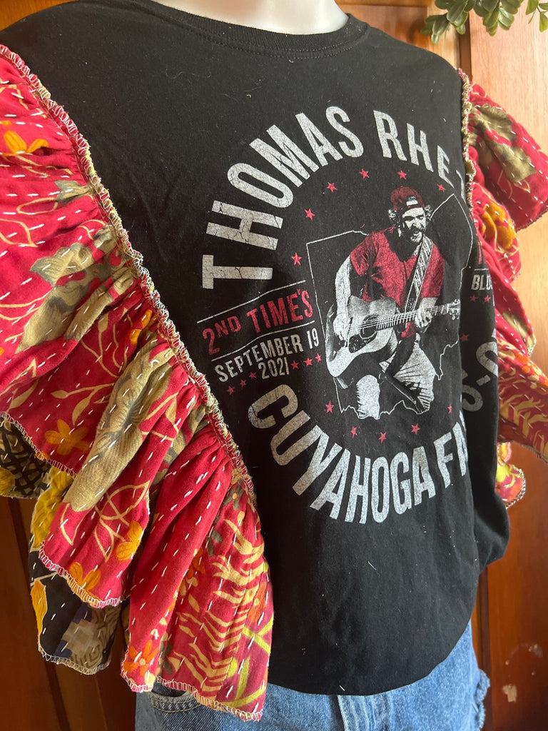 Thomas Ruffles Thomas Rhett kantha ruffle tee – Main Street Threads