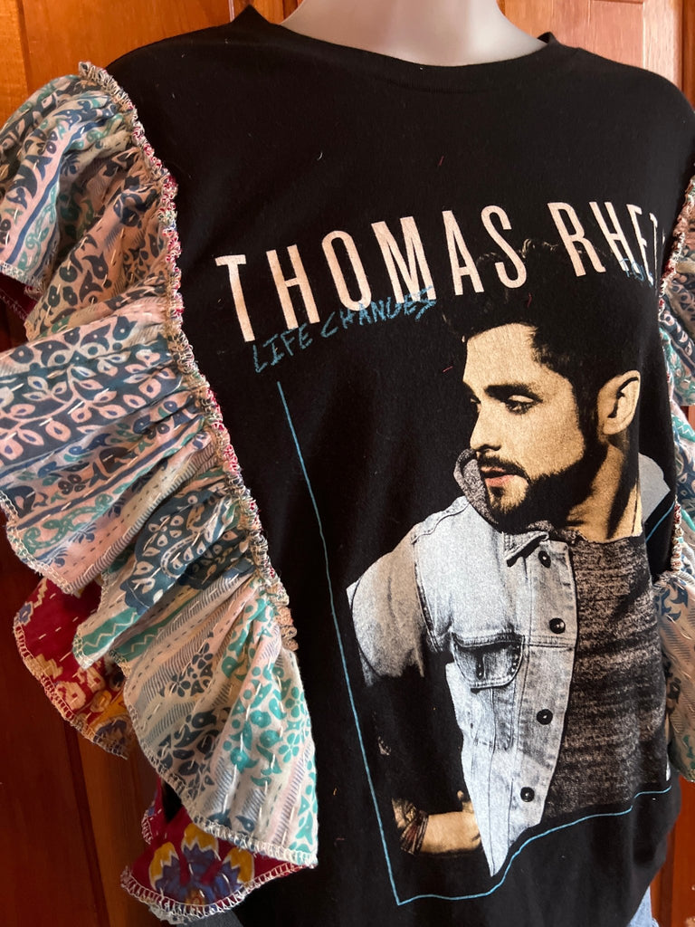 Thomas Rhett tour 2018 kantha ruffle sleeves festival tee - Main Street Threads