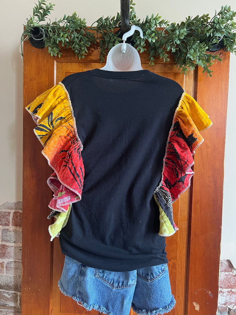 TLC No Scrubs ruffle sleeves festival tee - Main Street Threads