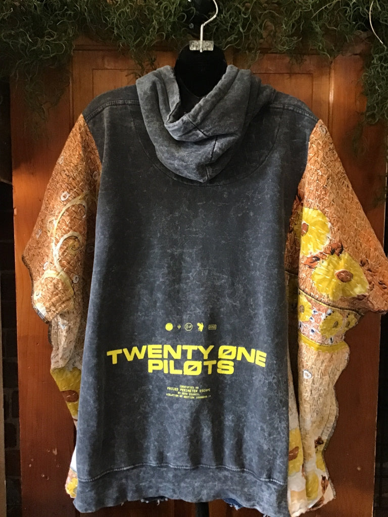Twenty One Pilots hoodie kantha poncho - Main Street Threads