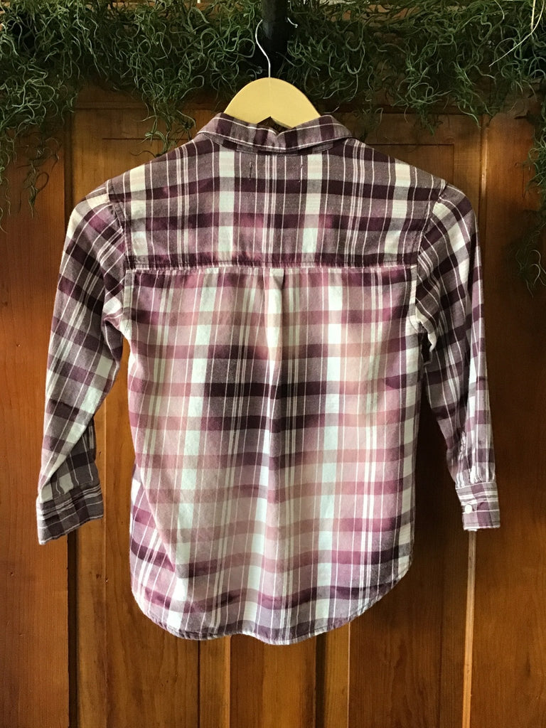 Upcycled Distressed Plaid Flannel - Main Street Threads