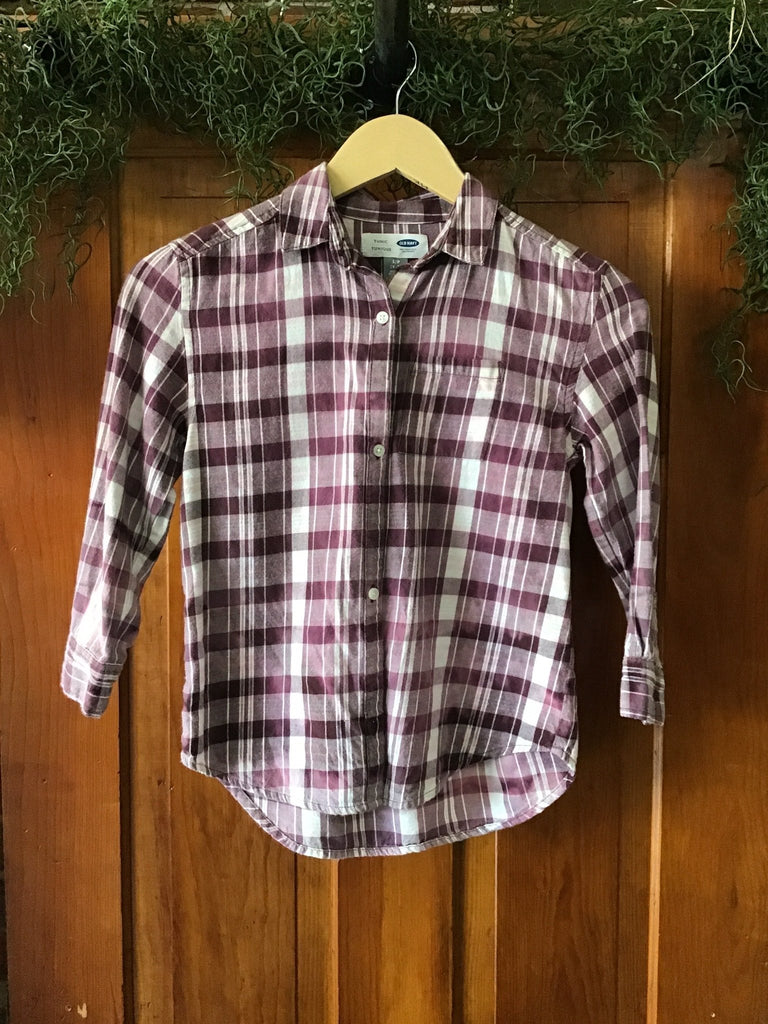 Upcycled Distressed Plaid Flannel - Main Street Threads
