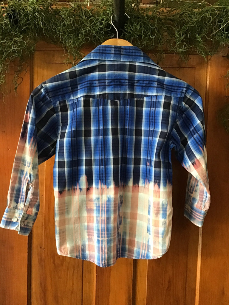 Upcycled Distressed Plaid Flannel - Main Street Threads