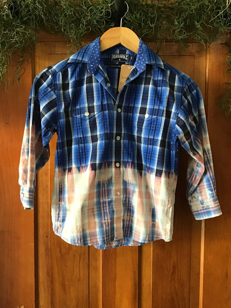 Upcycled Distressed Plaid Flannel - Main Street Threads