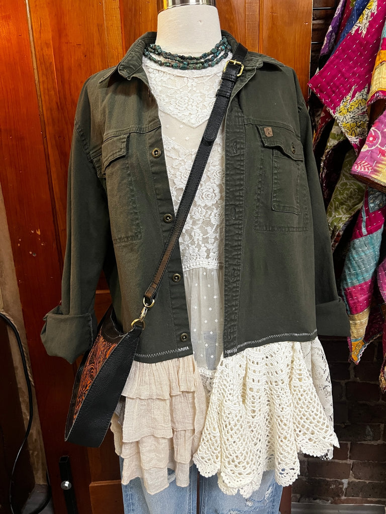 Upcycled Olive Drab jacket - Main Street Threads