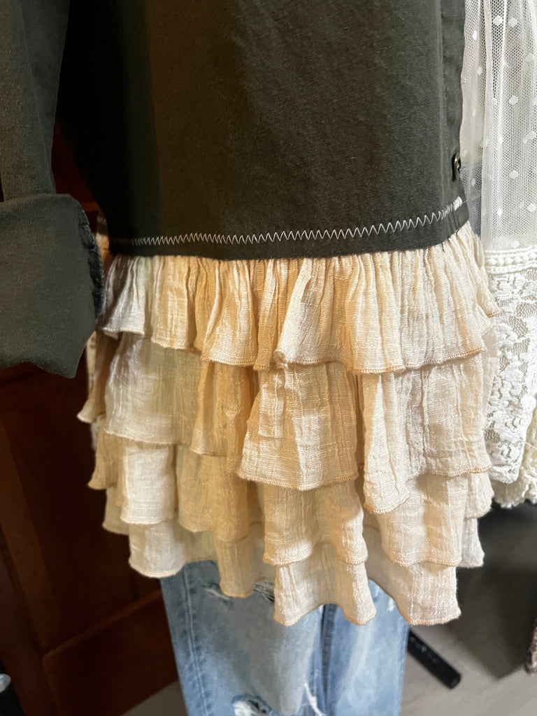 Upcycled Olive Drab jacket - Main Street Threads