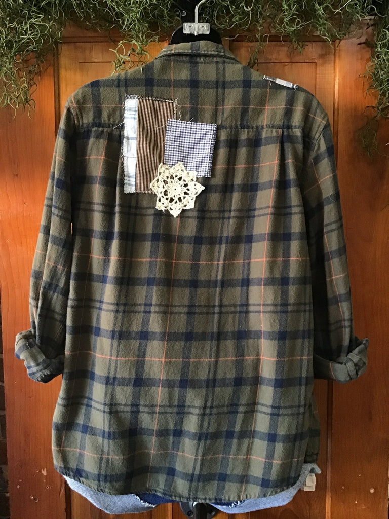 Upcycled Patchwork Plaid Flannel - Main Street Threads