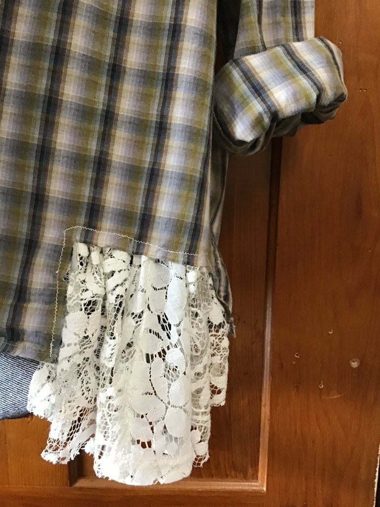 Upcycled Patchwork Plaid Flannel - Main Street Threads