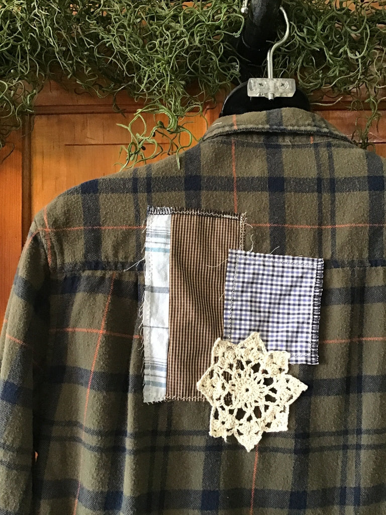 Upcycled Patchwork Plaid Flannel - Main Street Threads