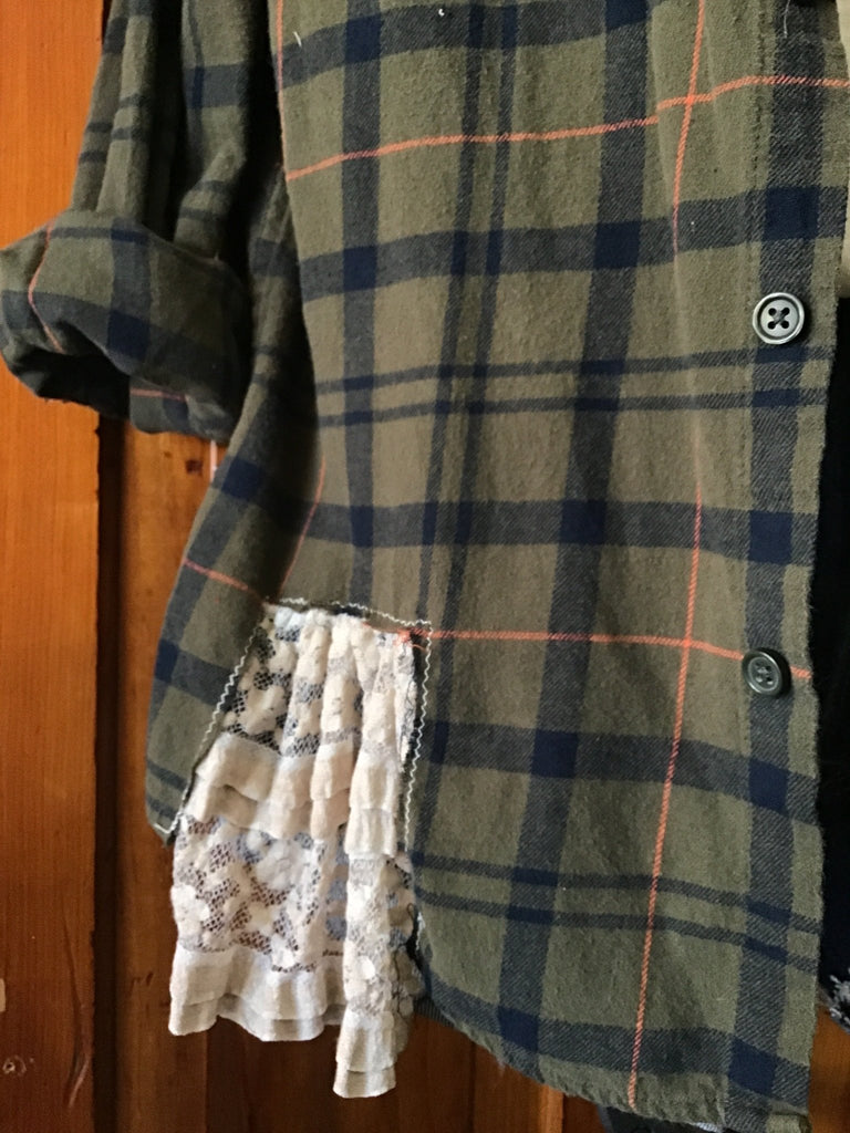 Upcycled Patchwork Plaid Flannel - Main Street Threads
