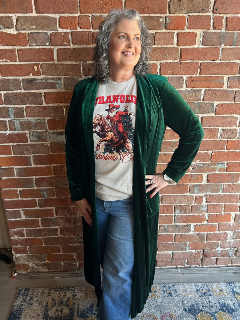 Velvet Duster with pockets - Main Street Threads