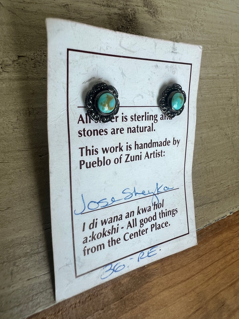 Vintage Handmade Sterling Zuni Earrings - Main Street Threads