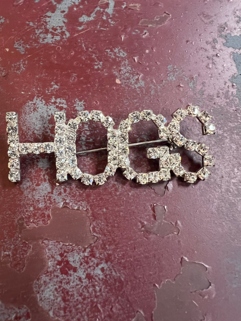Vintage Hogs Rhinestone pin - brooch - Main Street Threads