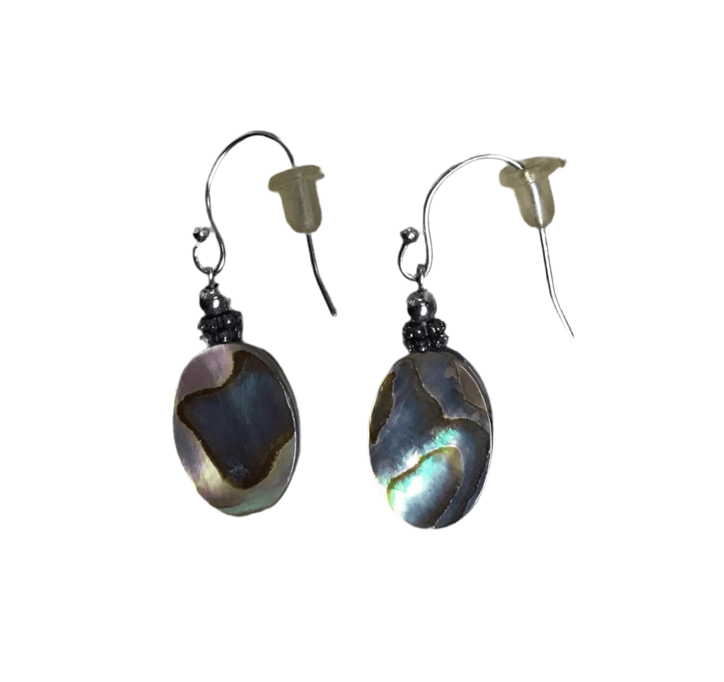 Vintage Sterling & Abalone Shell Earrings - Main Street Threads