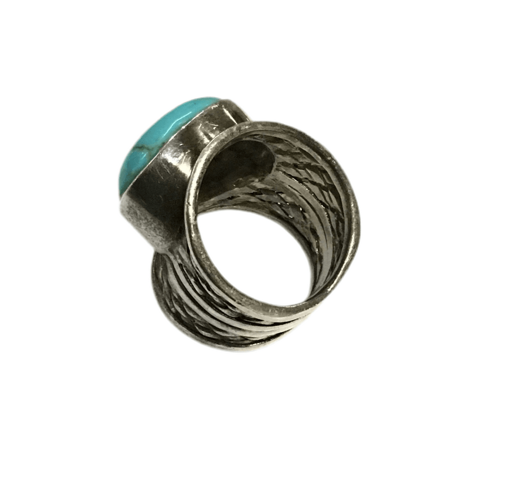 Vintage Sterling Silver and Turquoise Ring - Main Street Threads