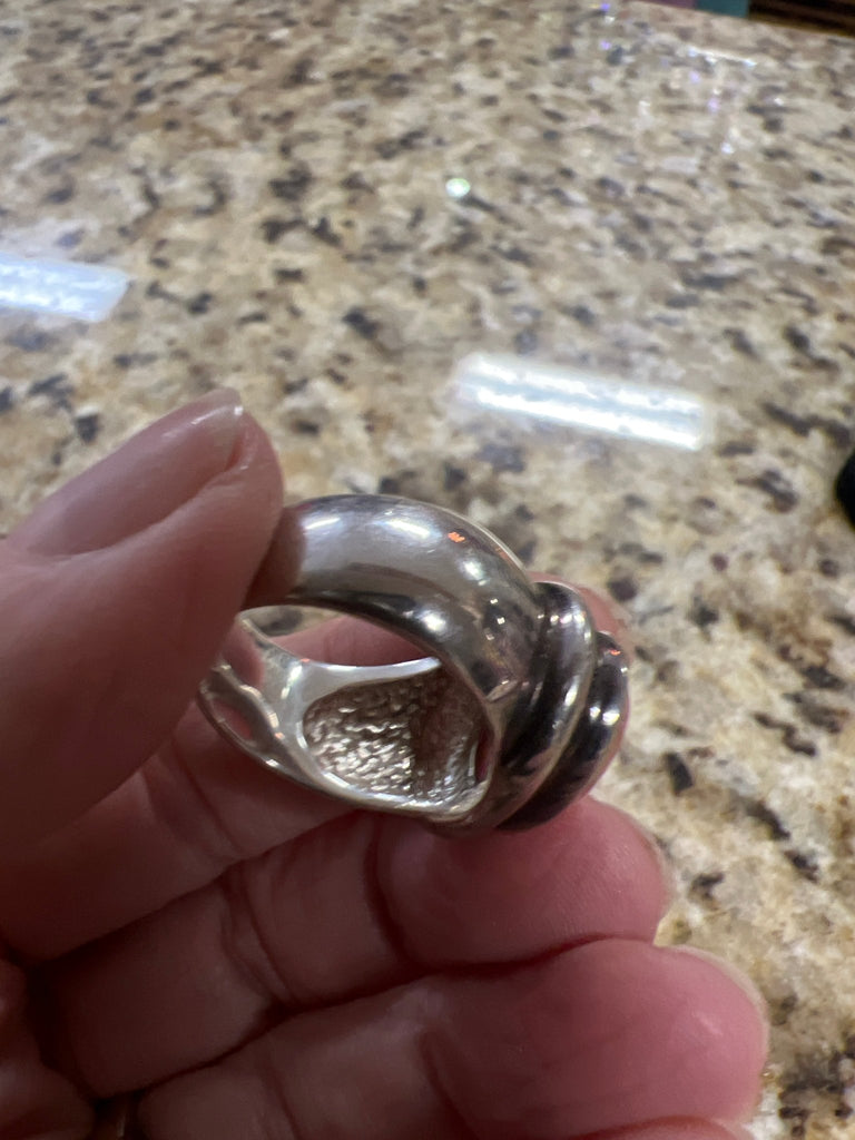 Vintage Sterling Silver rhodochrosite ring - Main Street Threads