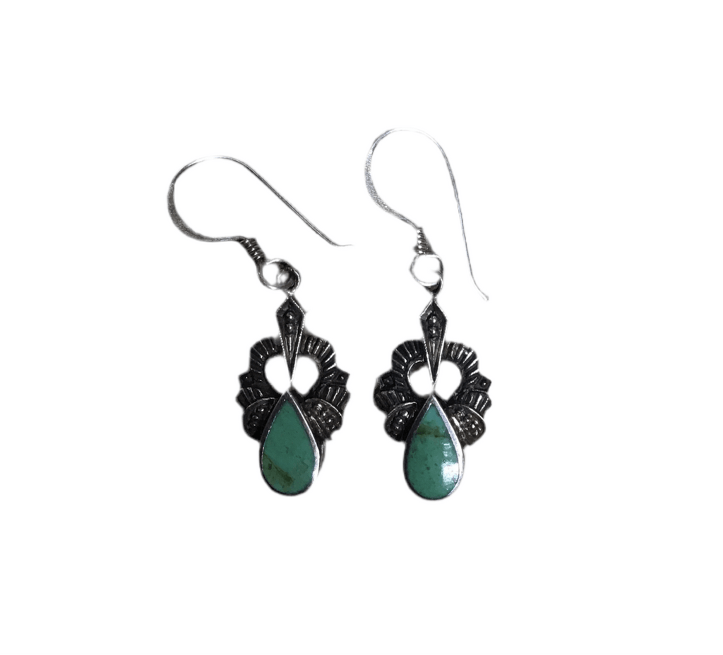 Vintage Sterling & Turquoise Earrings - Main Street Threads