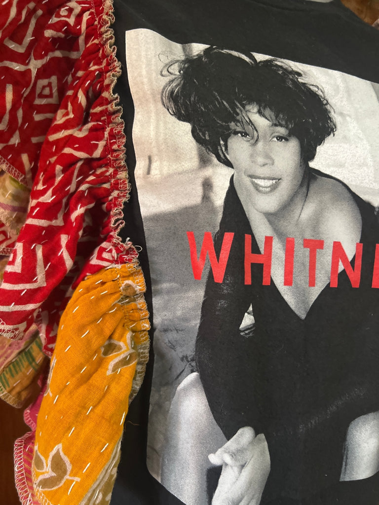 Whitney ruffle sleeves kantha tee - Main Street Threads