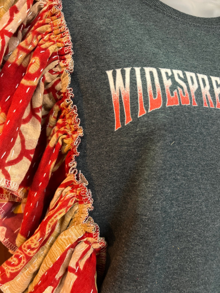 Widespread Panic ruffle sleeves kantha tee - Main Street Threads